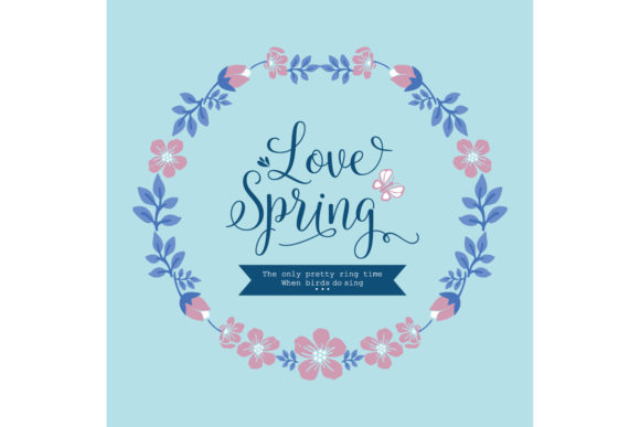 Charming Love Spring Invitation Design