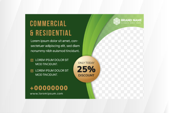 Commercial Green Horizontal Flyer: A Versatile Design for Modern Promotions