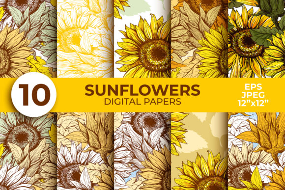 Enhance Your Thanksgiving Decor with Sunflower Digital Paper Thanksgiving