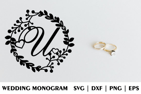 Enhance Your Wedding Elegance with the Letter U of Wedding Decorative Monogram