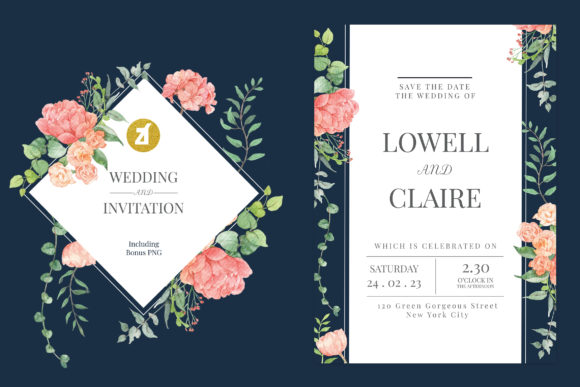 Enhance Your Wedding Invitations with Mix Flower Vol.04