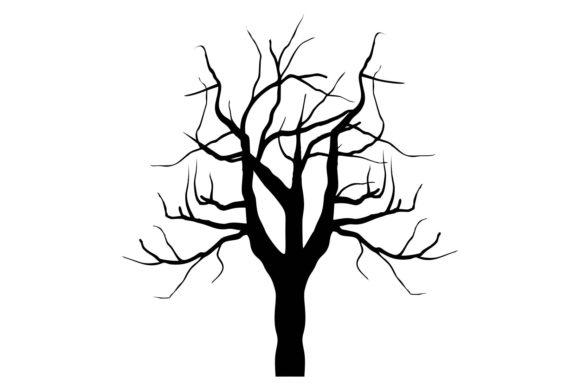 Halloween Tree Cutout Sticker for Creative Projects