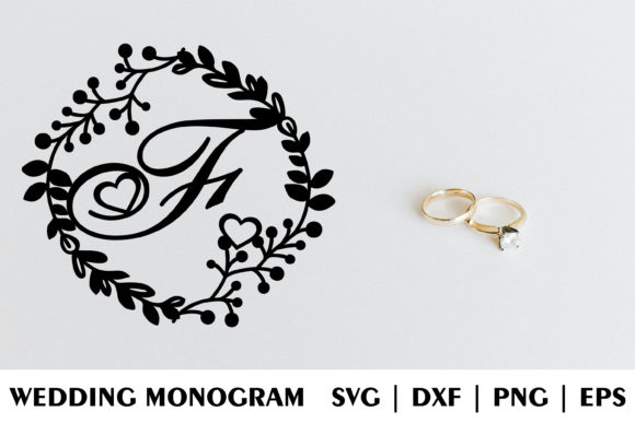 Letter F of Wedding Decorative Monogram