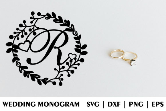 Letter R of Wedding Decorative Monogram