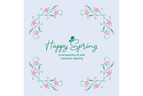 Welcoming the Season with Elegant Happy Spring Invitation Card Design